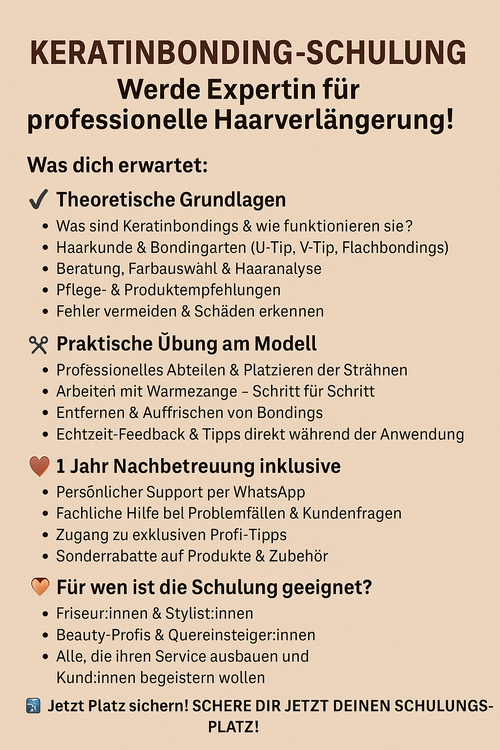 Keratinbonding Schulung
